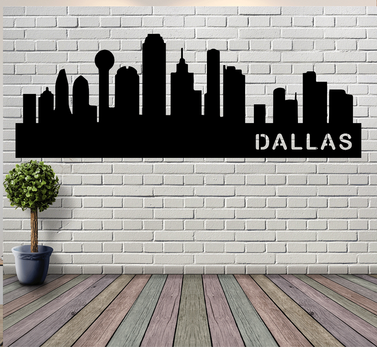 Stunning Dallas Skyline Metal Wall Art for a Striking Decor Statement