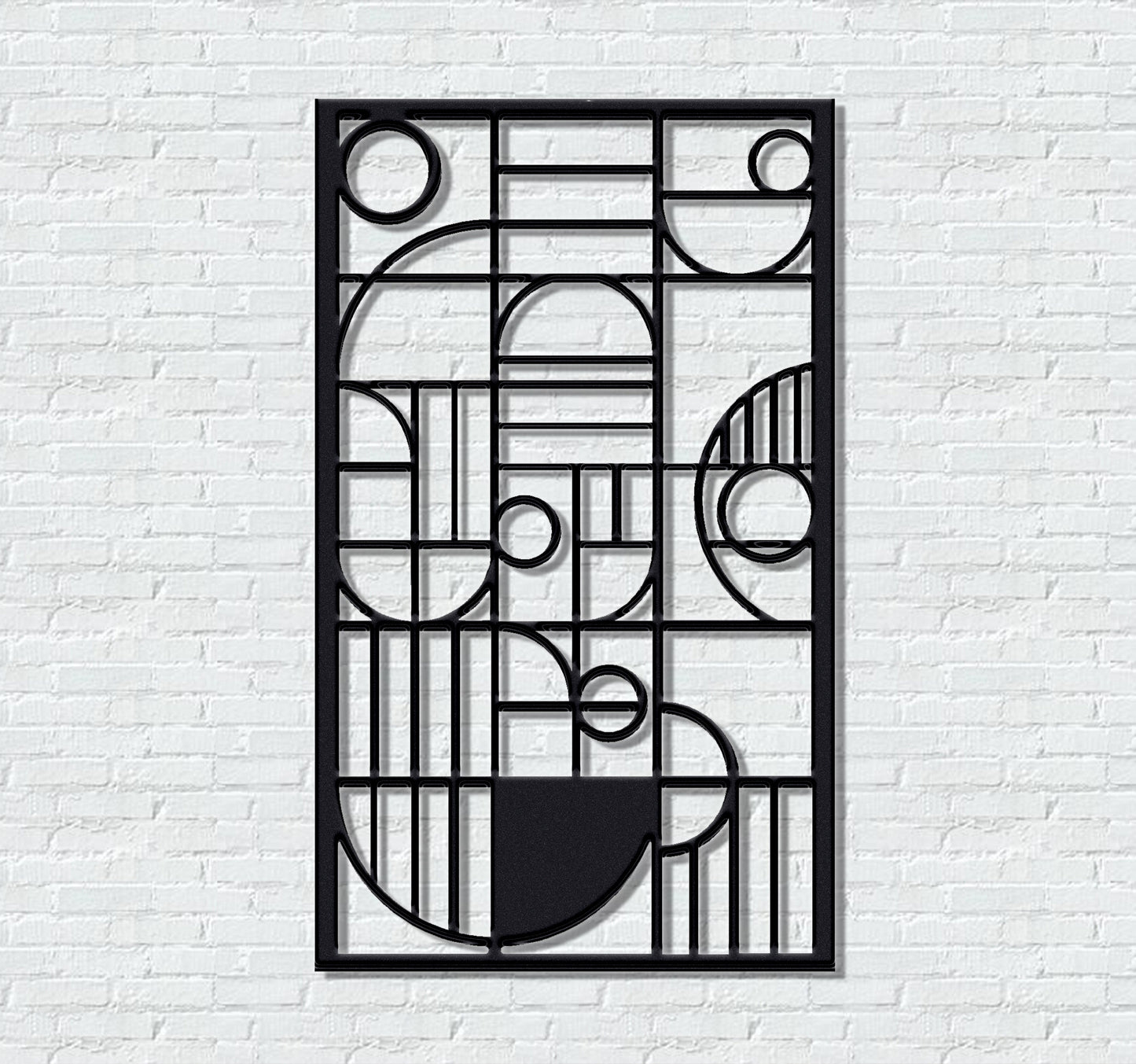 ・"Abstract Lines Vertical"・Premium Metal Wall Art - Limited Edition