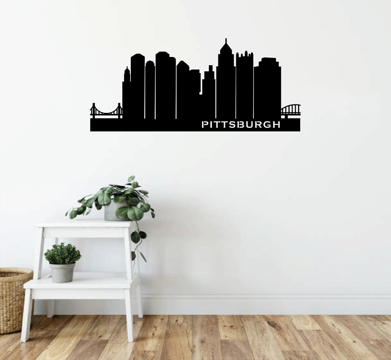 Stunning Pittsburgh Skyline Metal Wall Art Decor