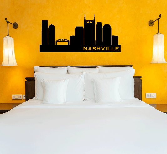 Stunning Nashville Skyline Metal Wall Art - Elevate Your Space!