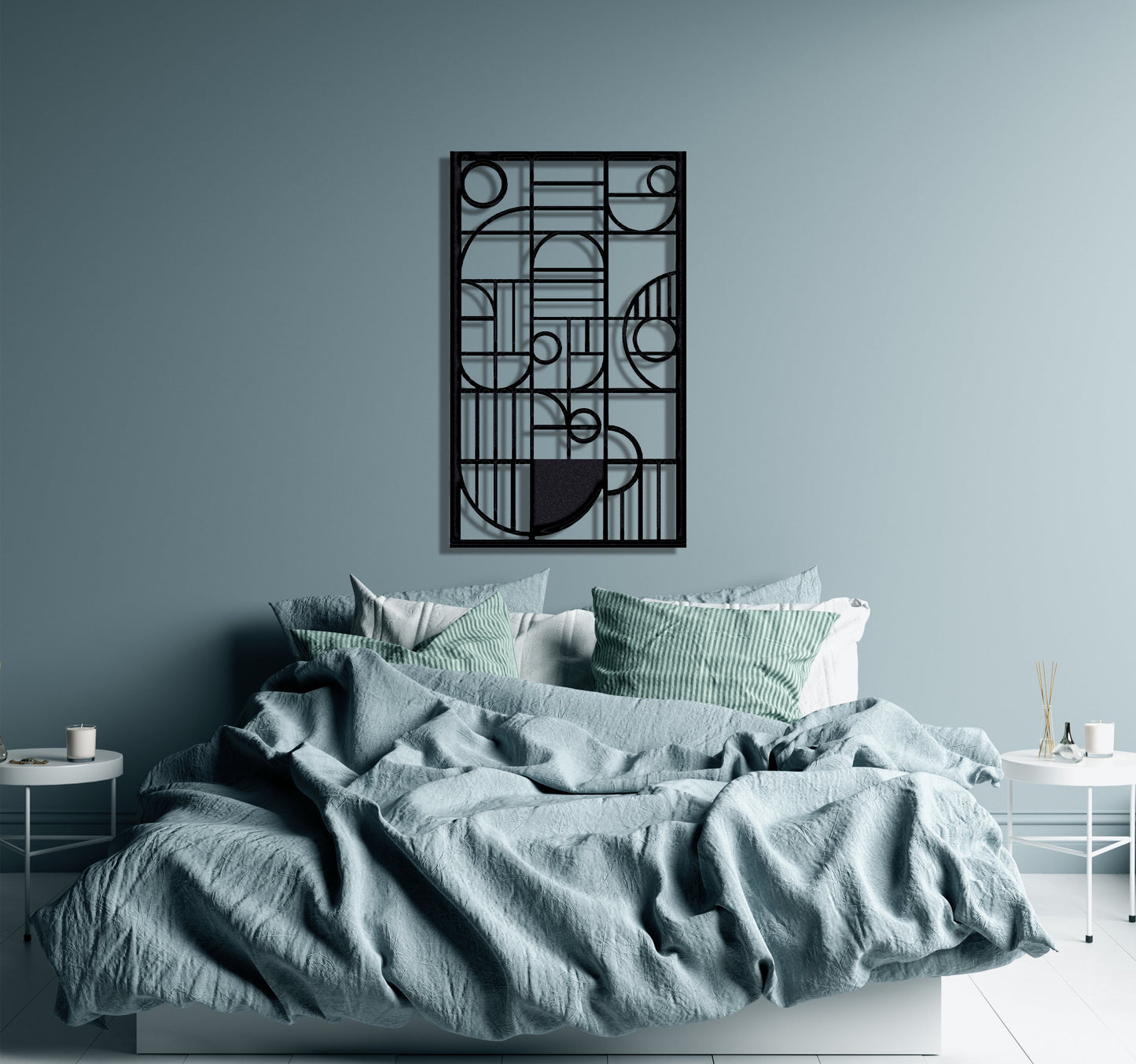 ・"Abstract Lines Vertical"・Premium Metal Wall Art - Limited Edition