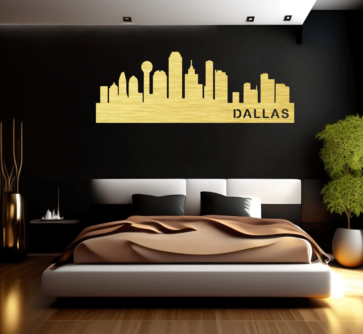 Stunning Dallas Skyline Metal Wall Art for a Striking Decor Statement