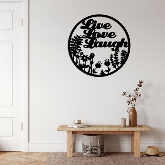 Live Love Laugh Metal Wall Art