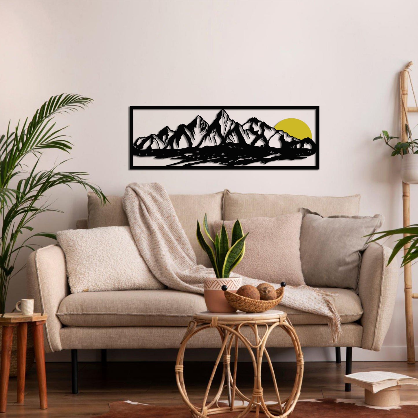 Mountain And Lake Metal Wall Art