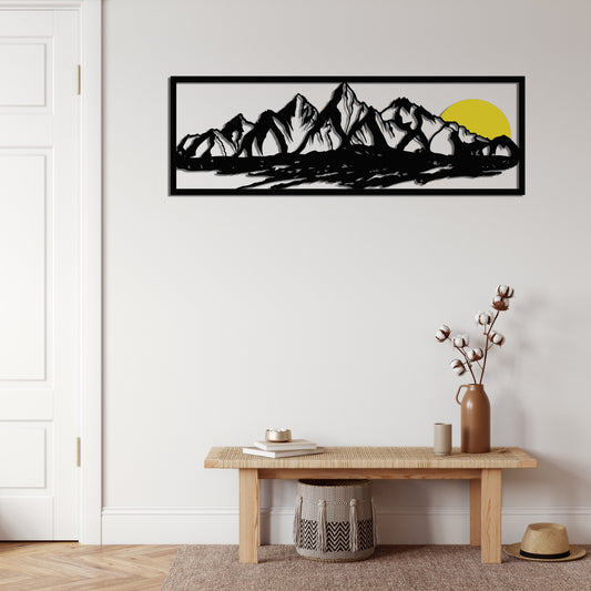 Mountain And Lake Metal Wall Art