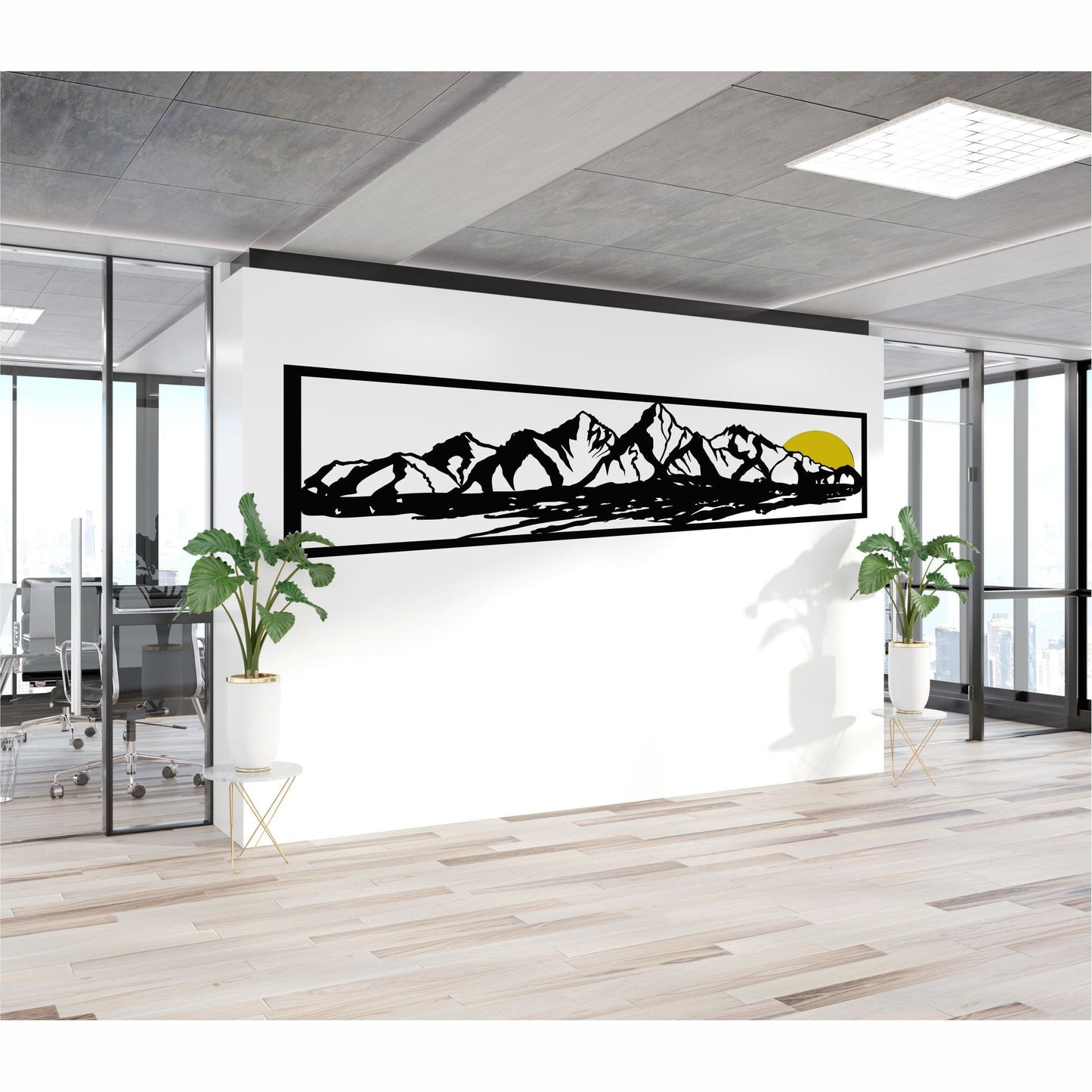 Mountain And Lake Metal Wall Art