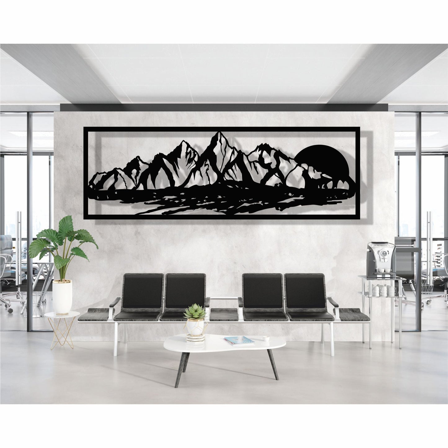 Mountain And Lake Metal Wall Art