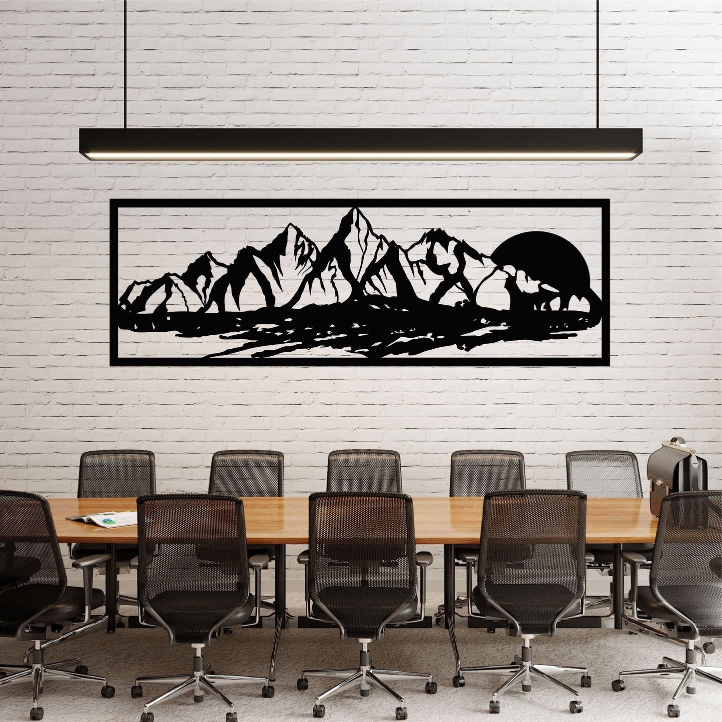 Mountain And Lake Metal Wall Art