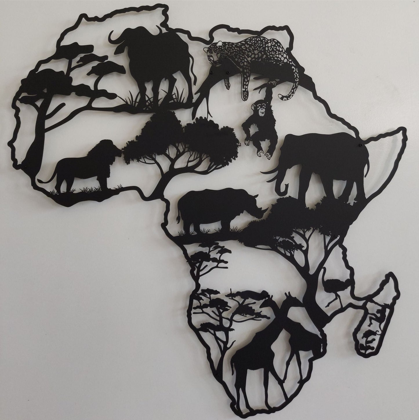 Africa Map Metal Wall Art