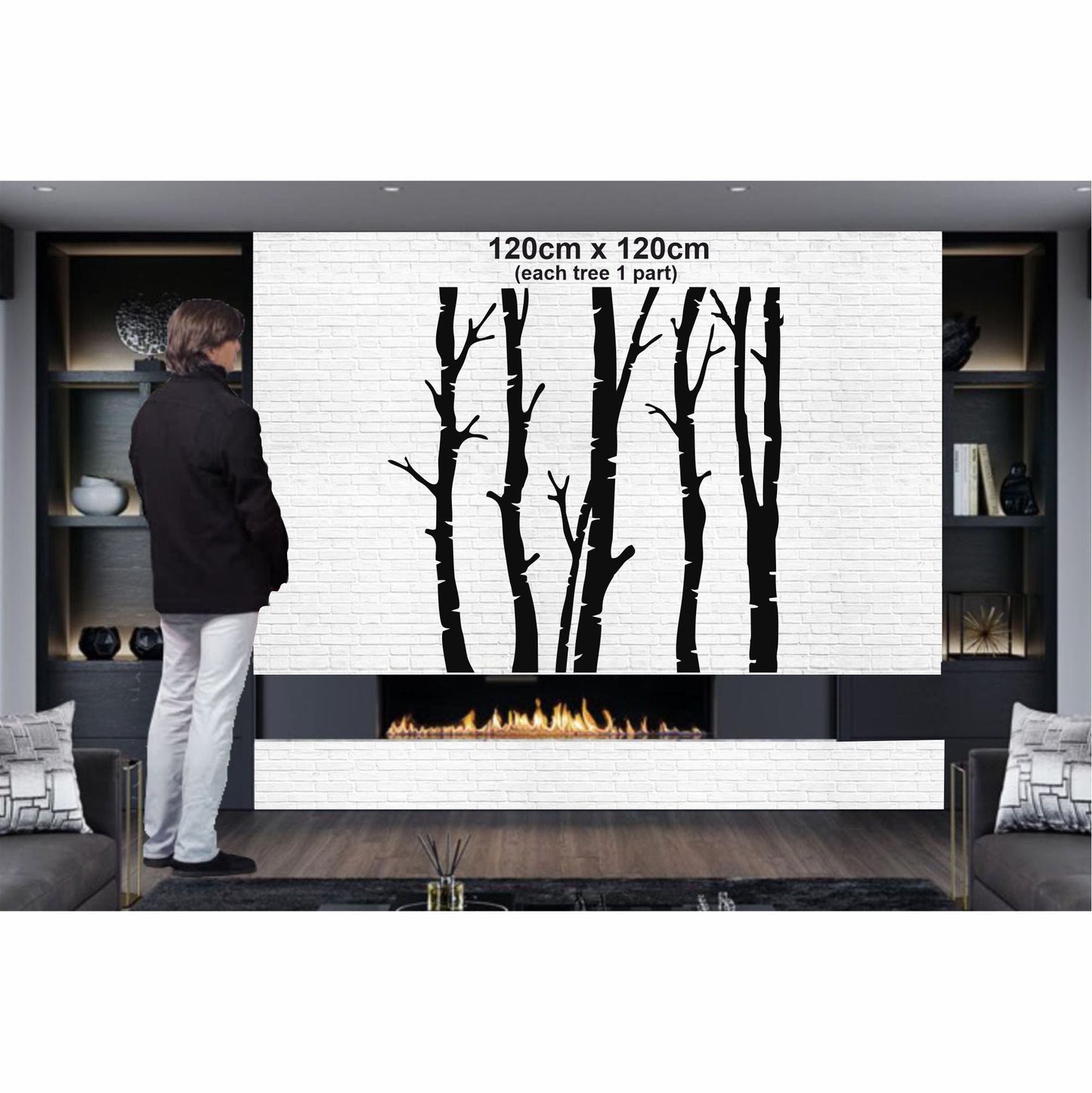 5 Trees Metal Wall Art