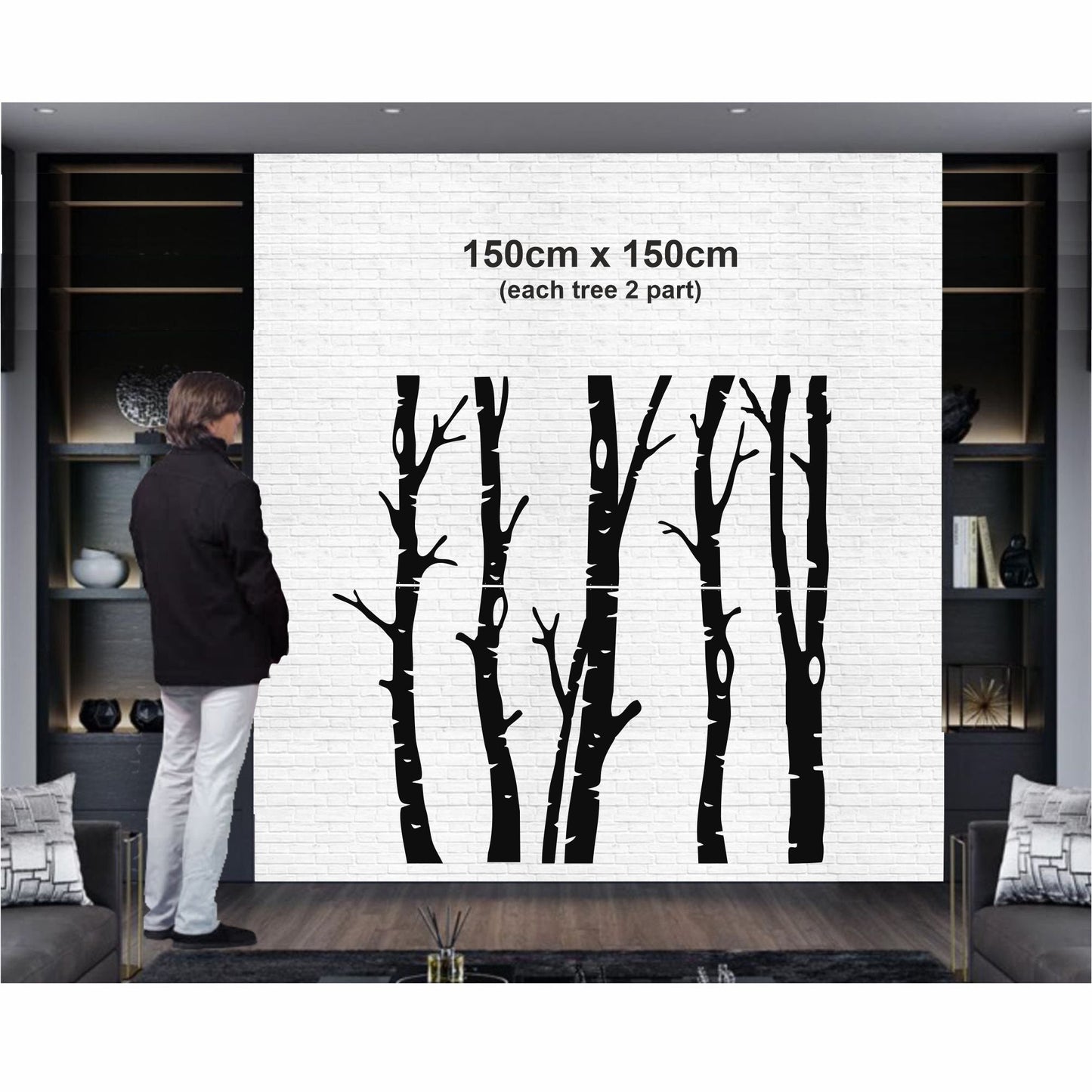 5 Trees Metal Wall Art