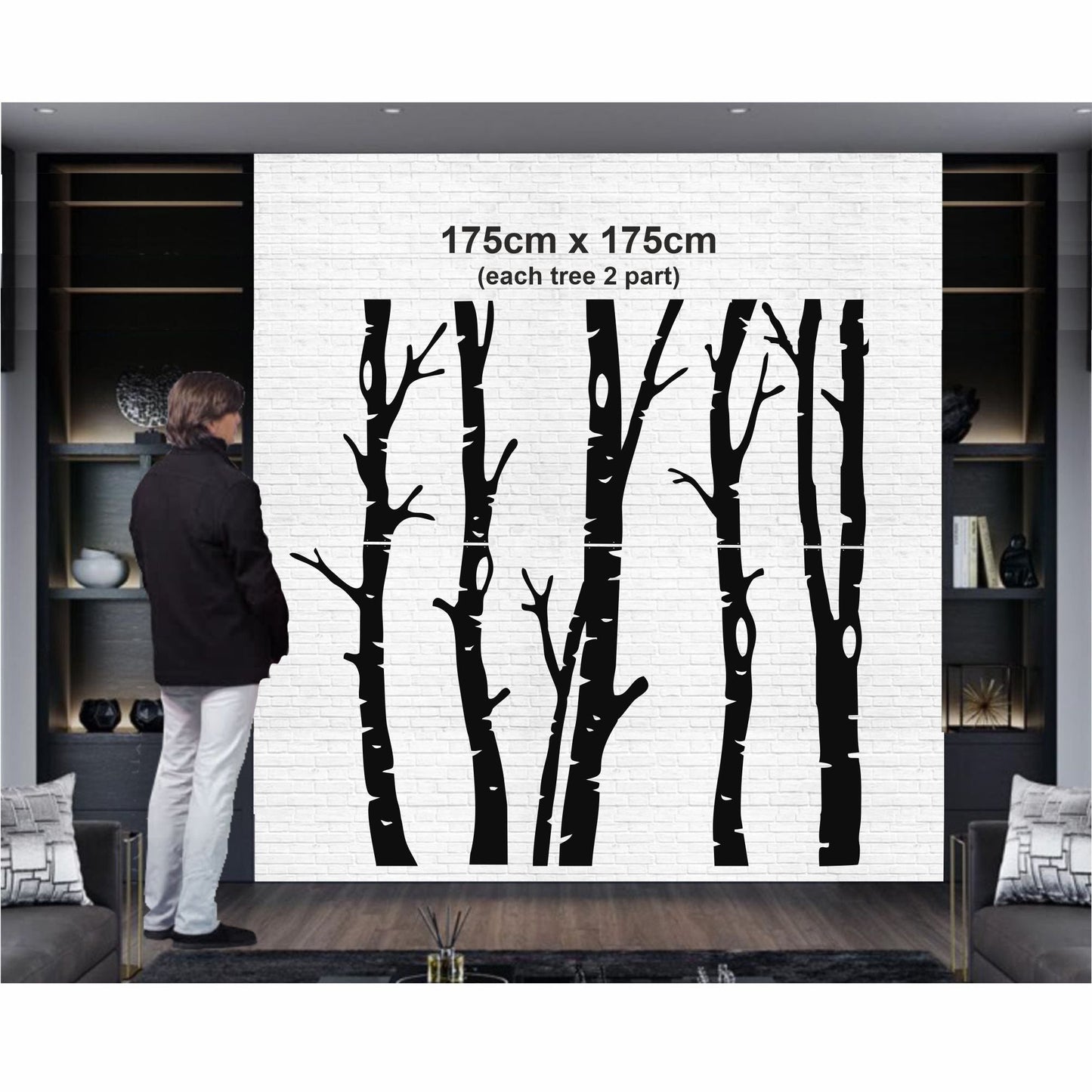 5 Trees Metal Wall Art