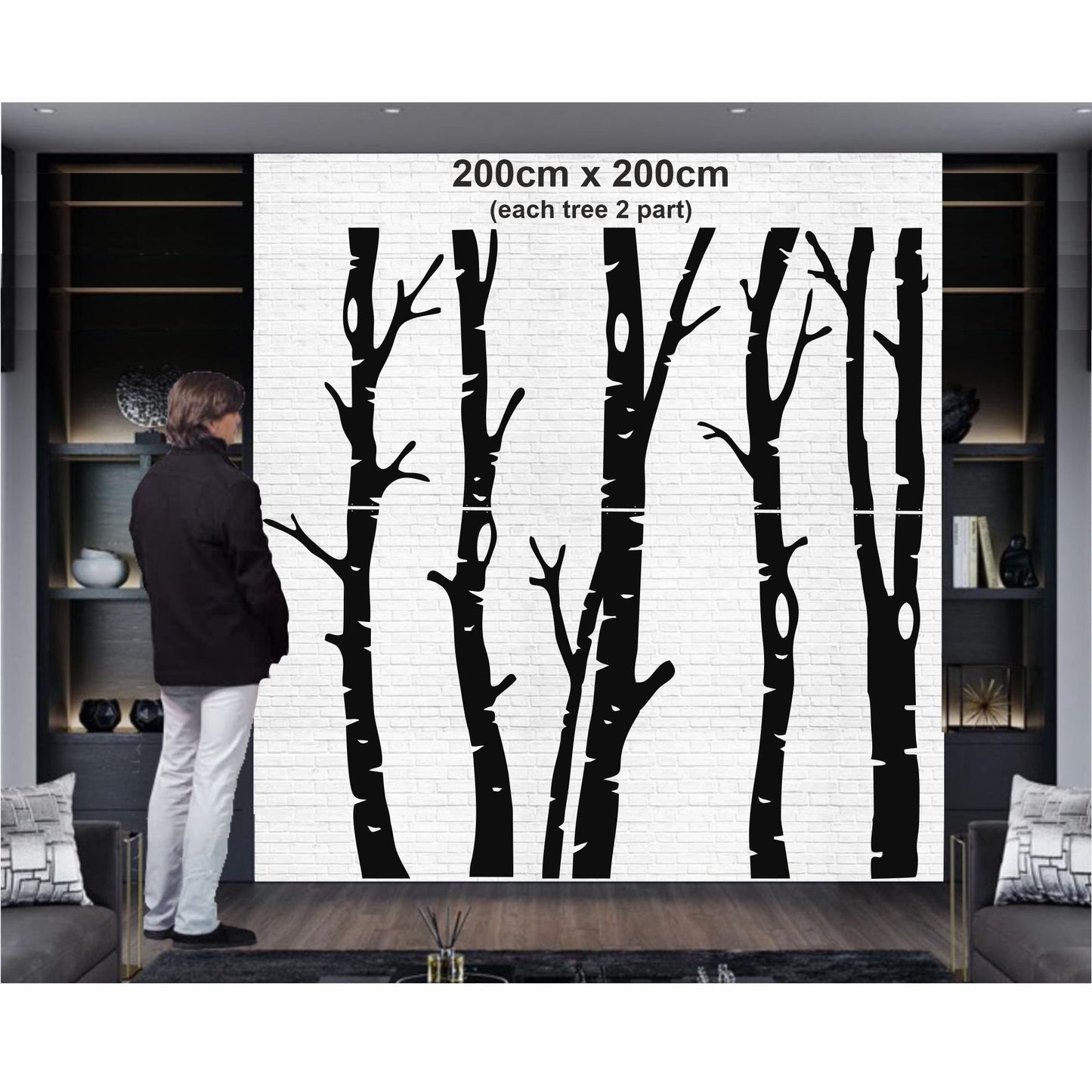 5 Trees Metal Wall Art