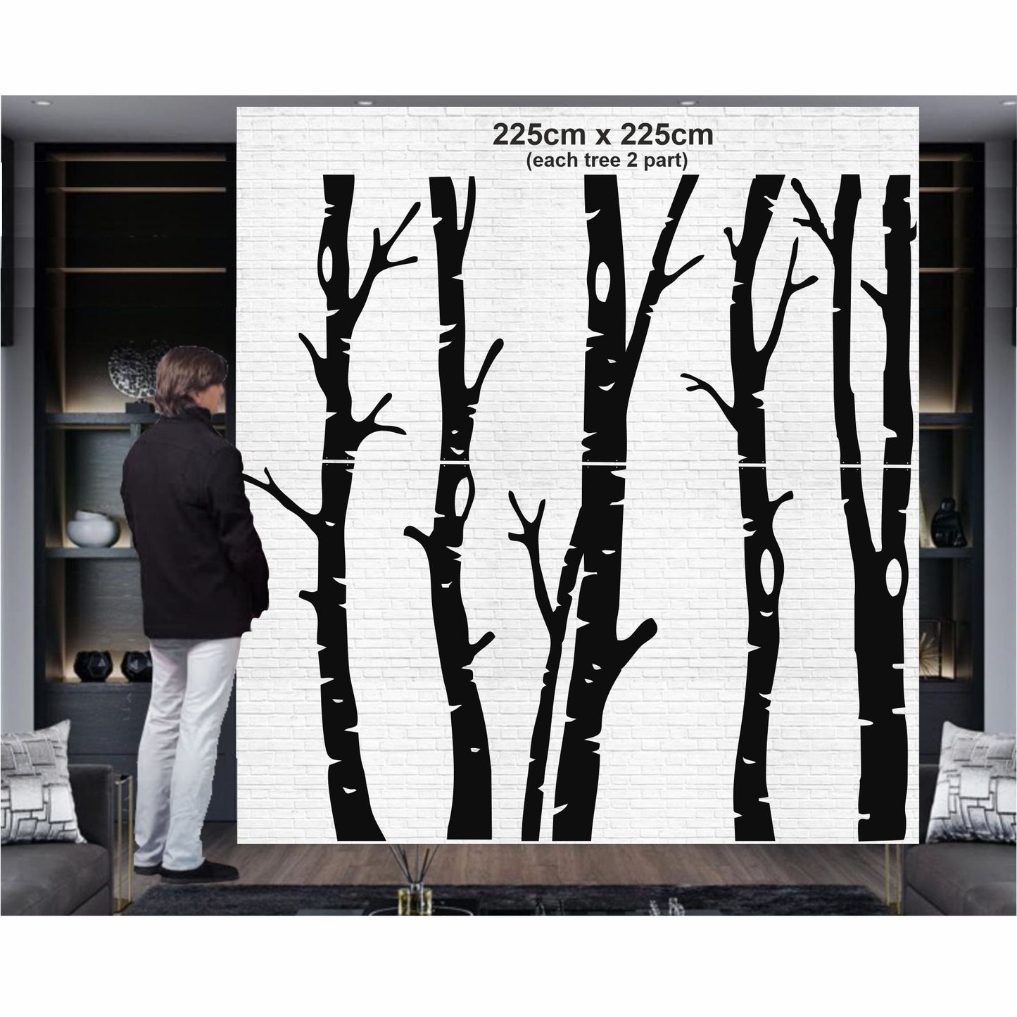 5 Trees Metal Wall Art