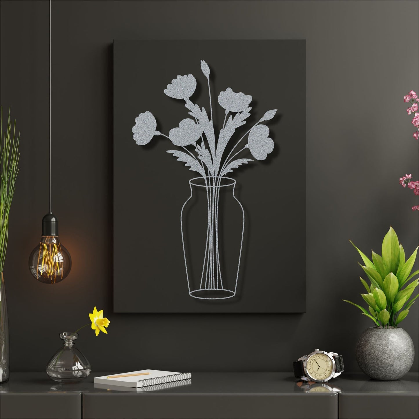 Vase Metal Wall Decor