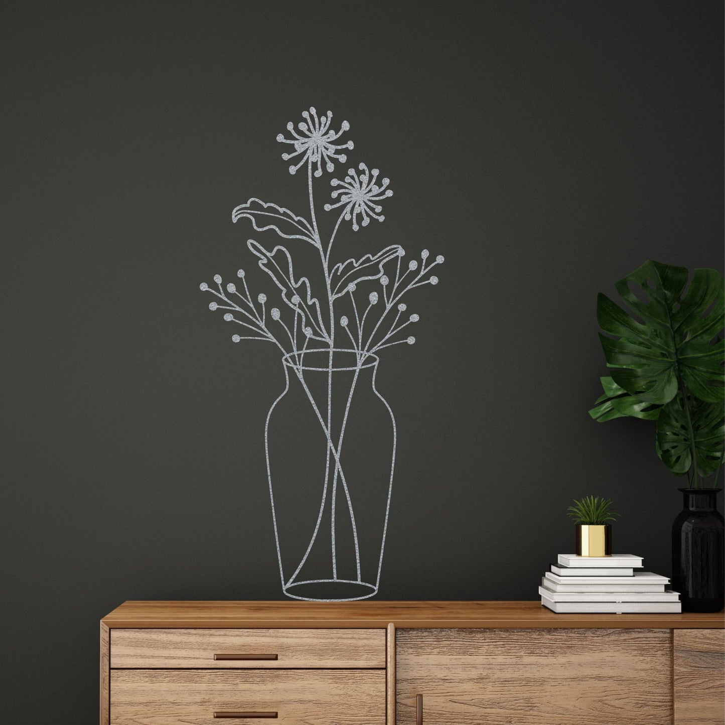 Vase Metal Wall Decor