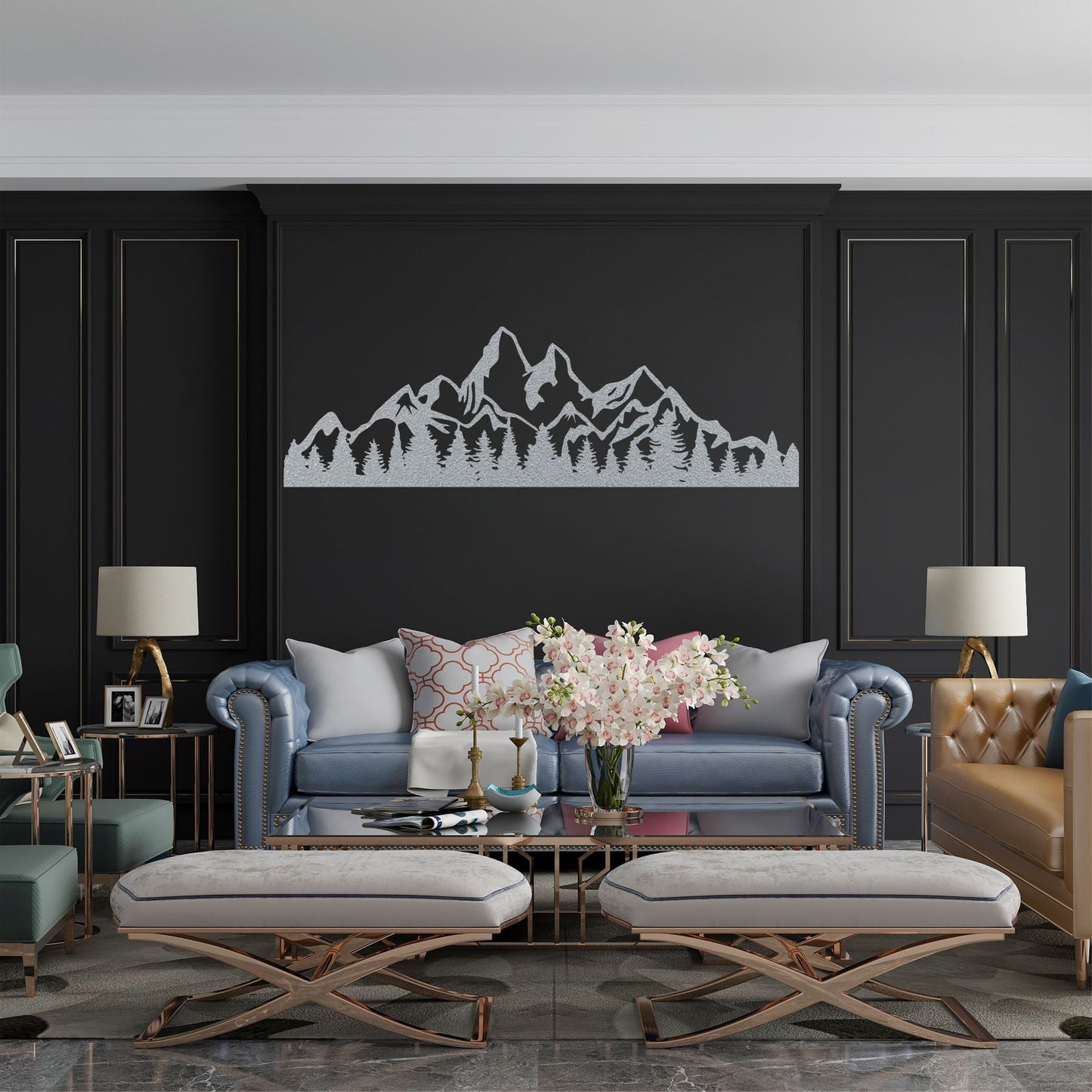 Mountains Metal Wall Art