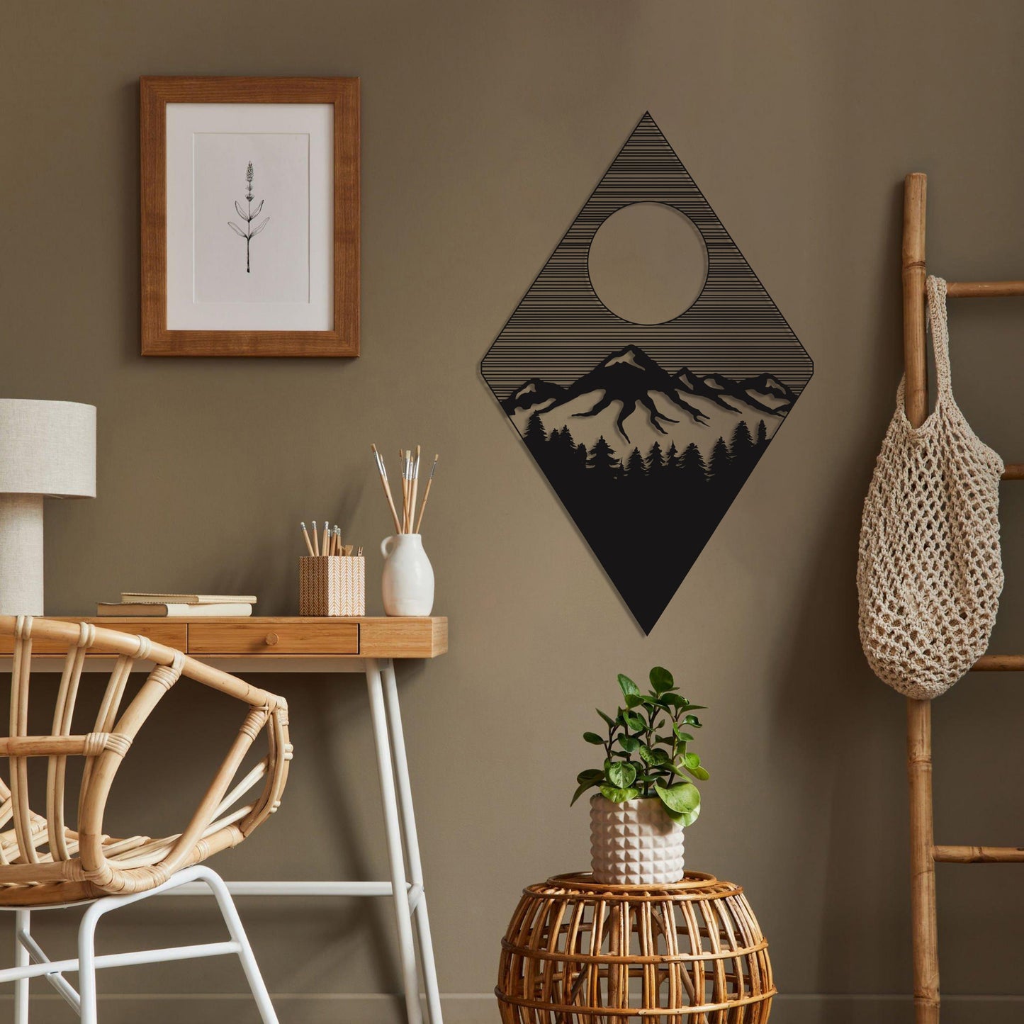 Triangle Mountain Metal Wall Art