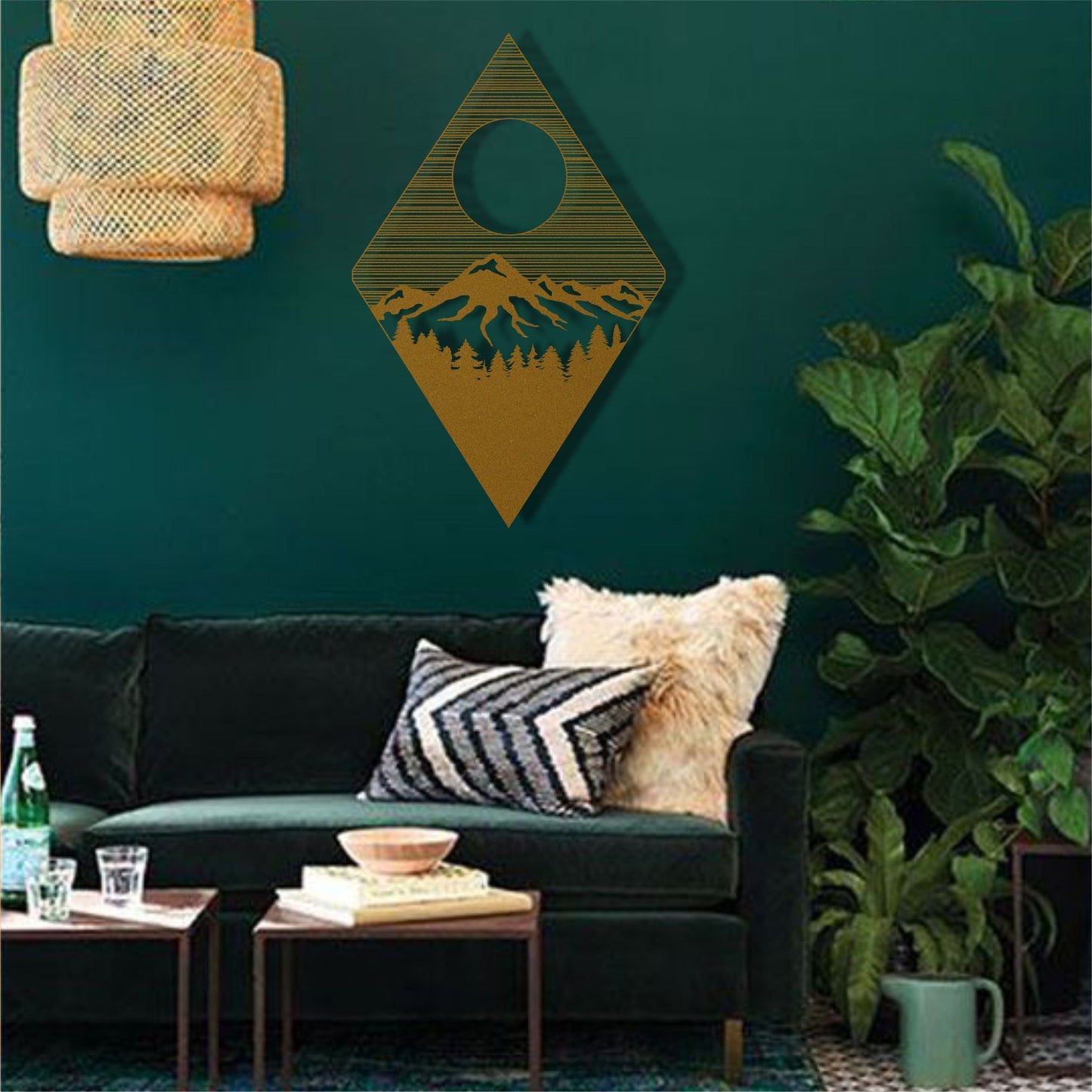 Triangle Mountain Metal Wall Art