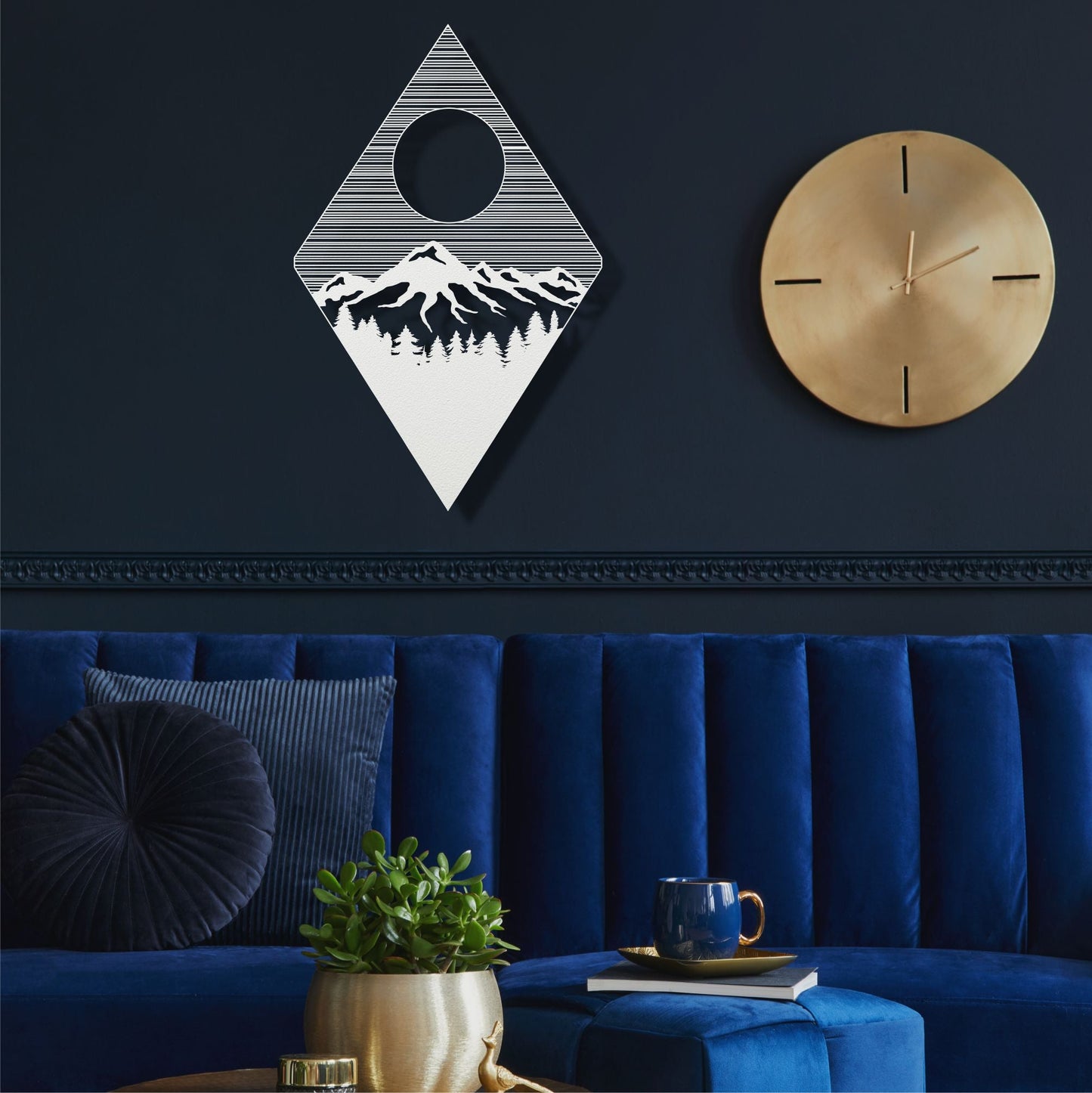 Triangle Mountain Metal Wall Art