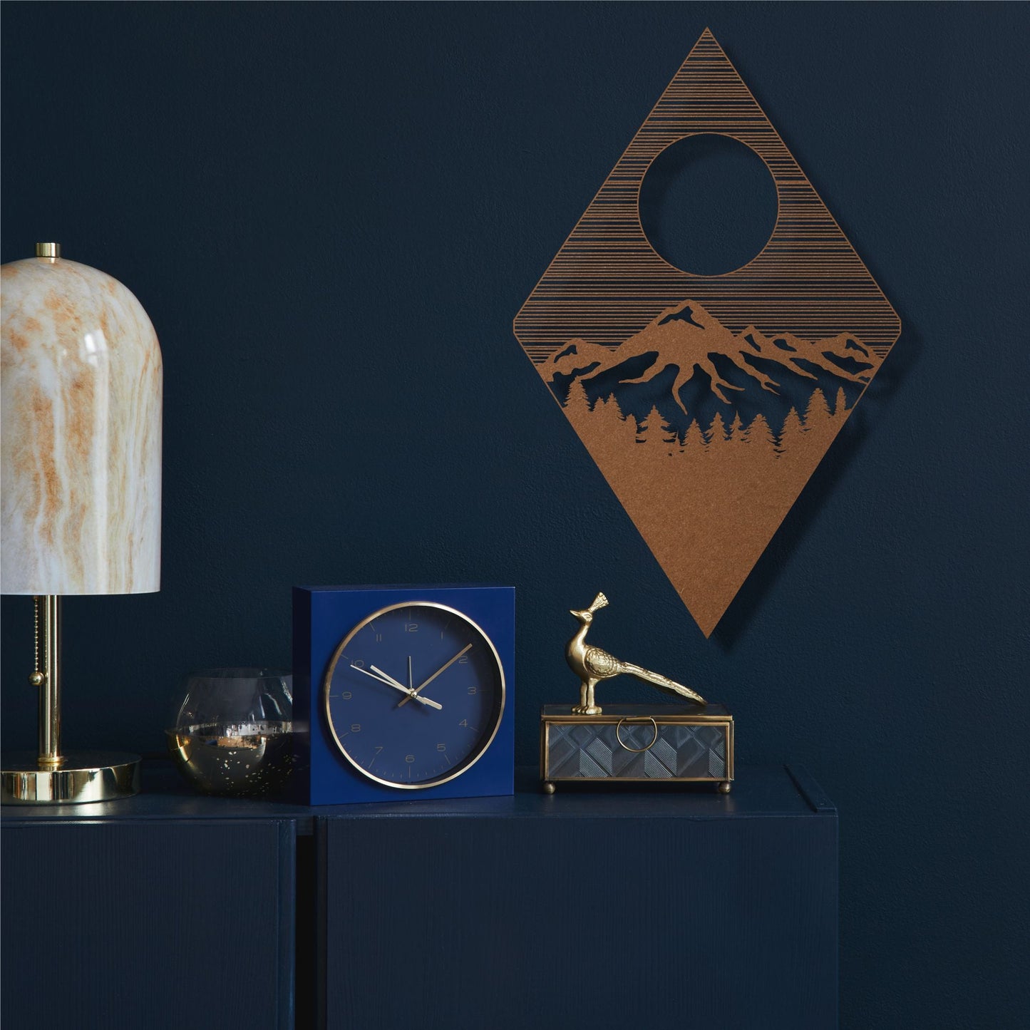 Triangle Mountain Metal Wall Art