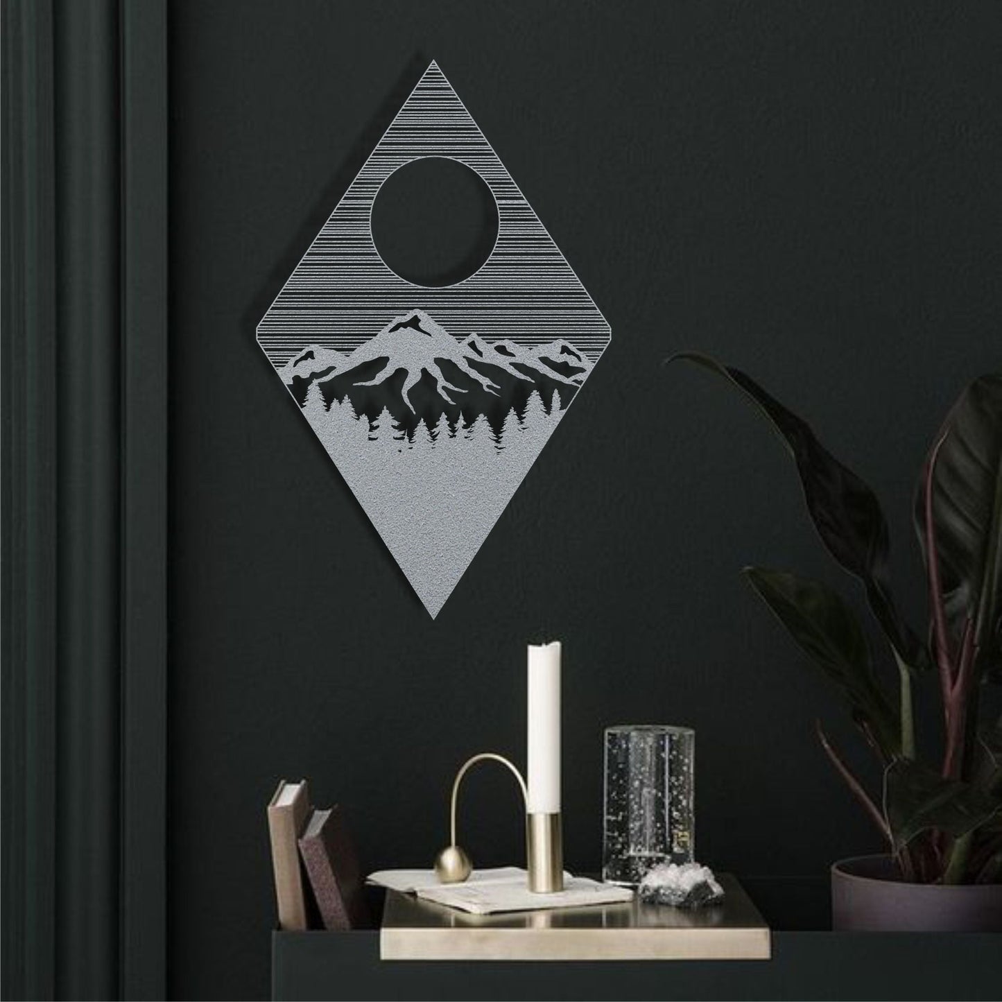 Triangle Mountain Metal Wall Art