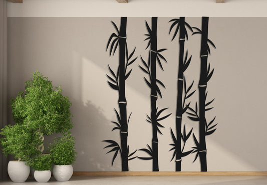 Bamboo Metal Wall Art