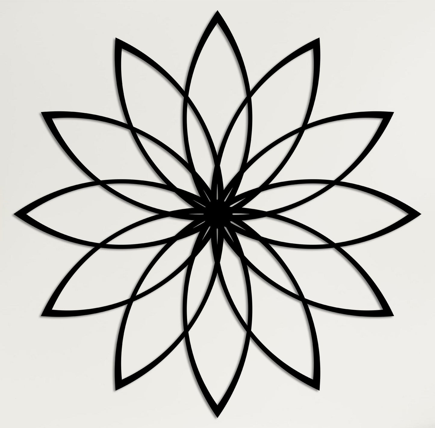 Geometric Flower Metal Wall Art