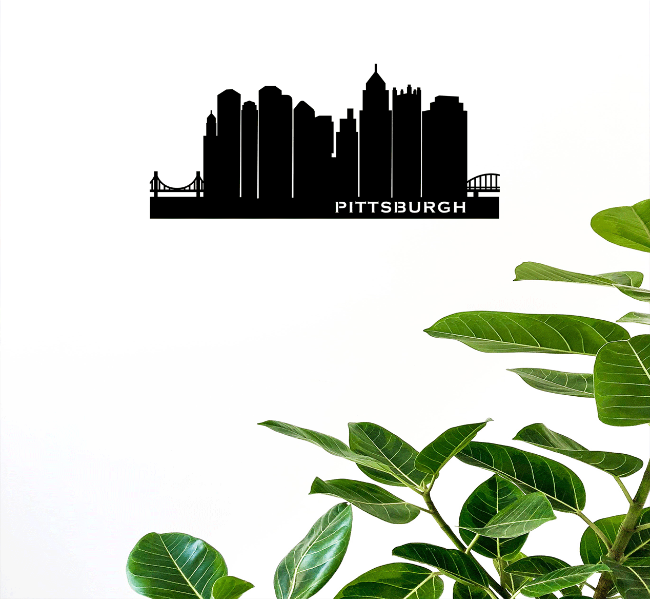 Stunning Pittsburgh Skyline Metal Wall Art Decor