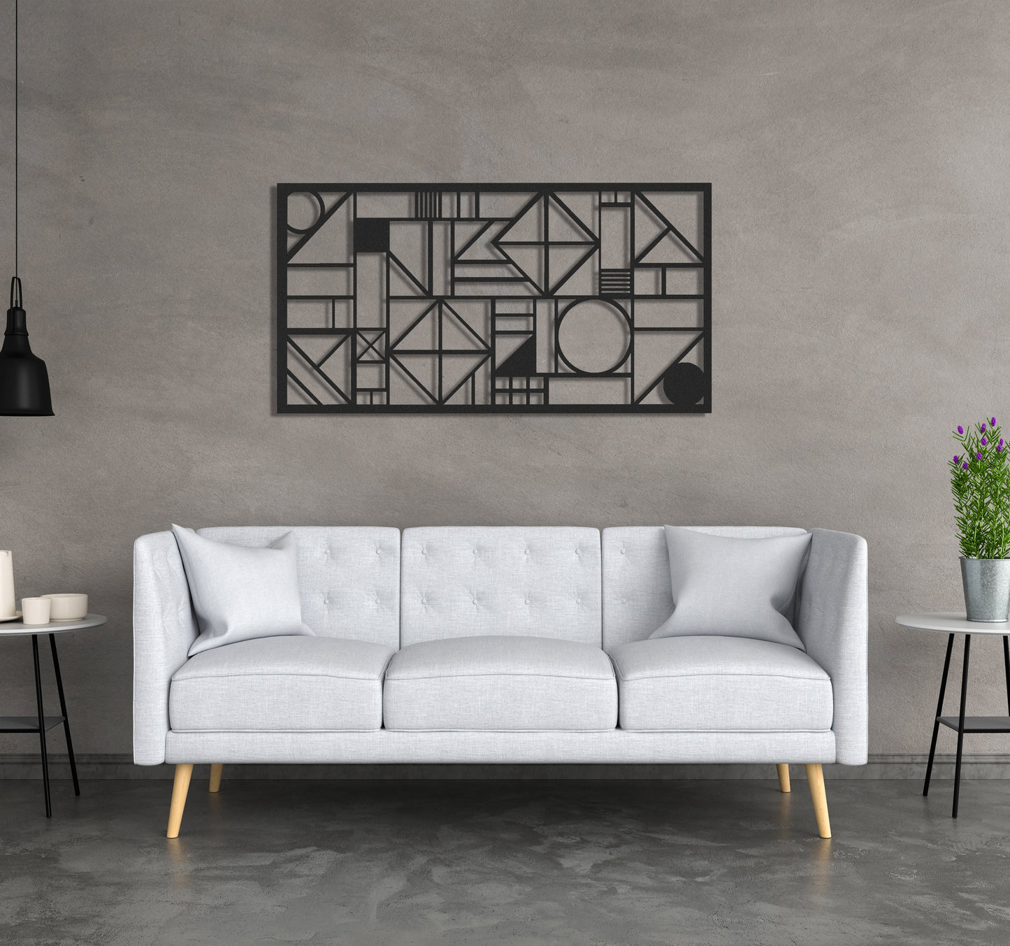 ・"Abstract Lines Landscape"・Premium Metal Wall Art - Limited Edition