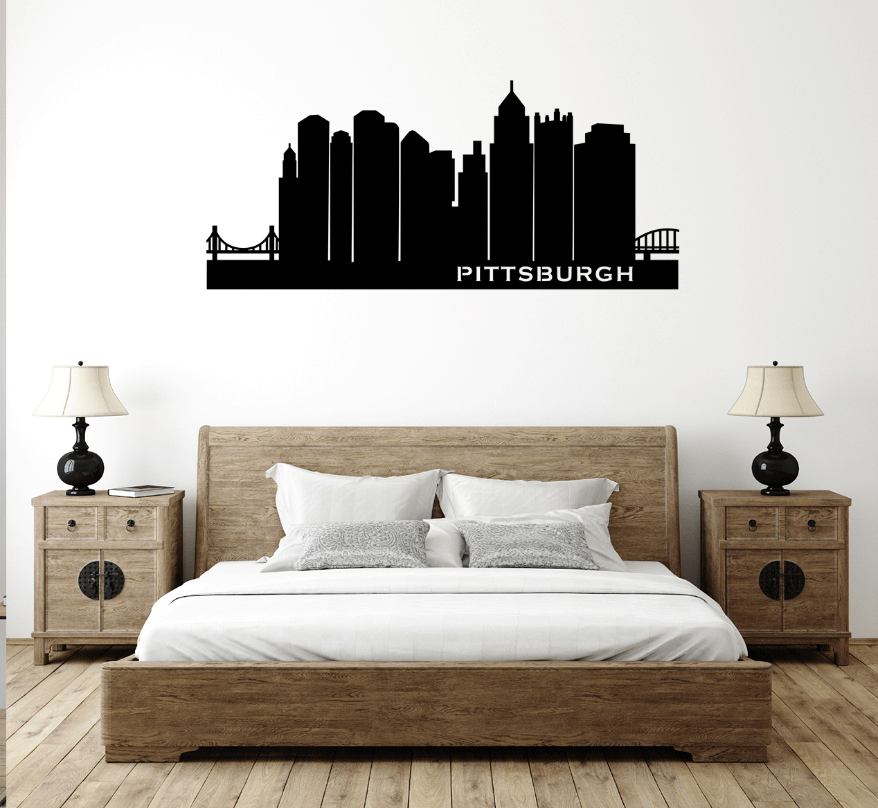 Stunning Pittsburgh Skyline Metal Wall Art Decor