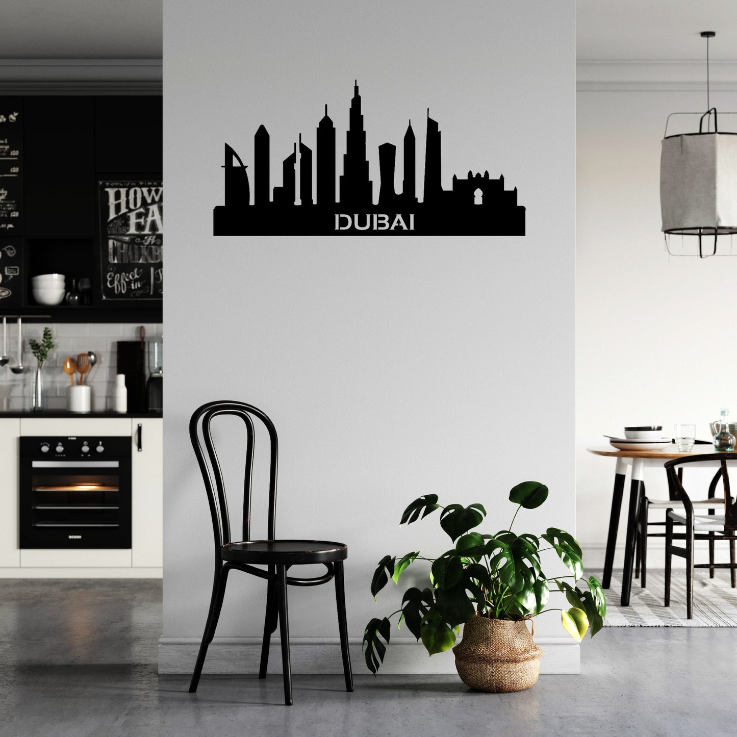 Stunning Dubai Skyline Metal Wall Art Décor