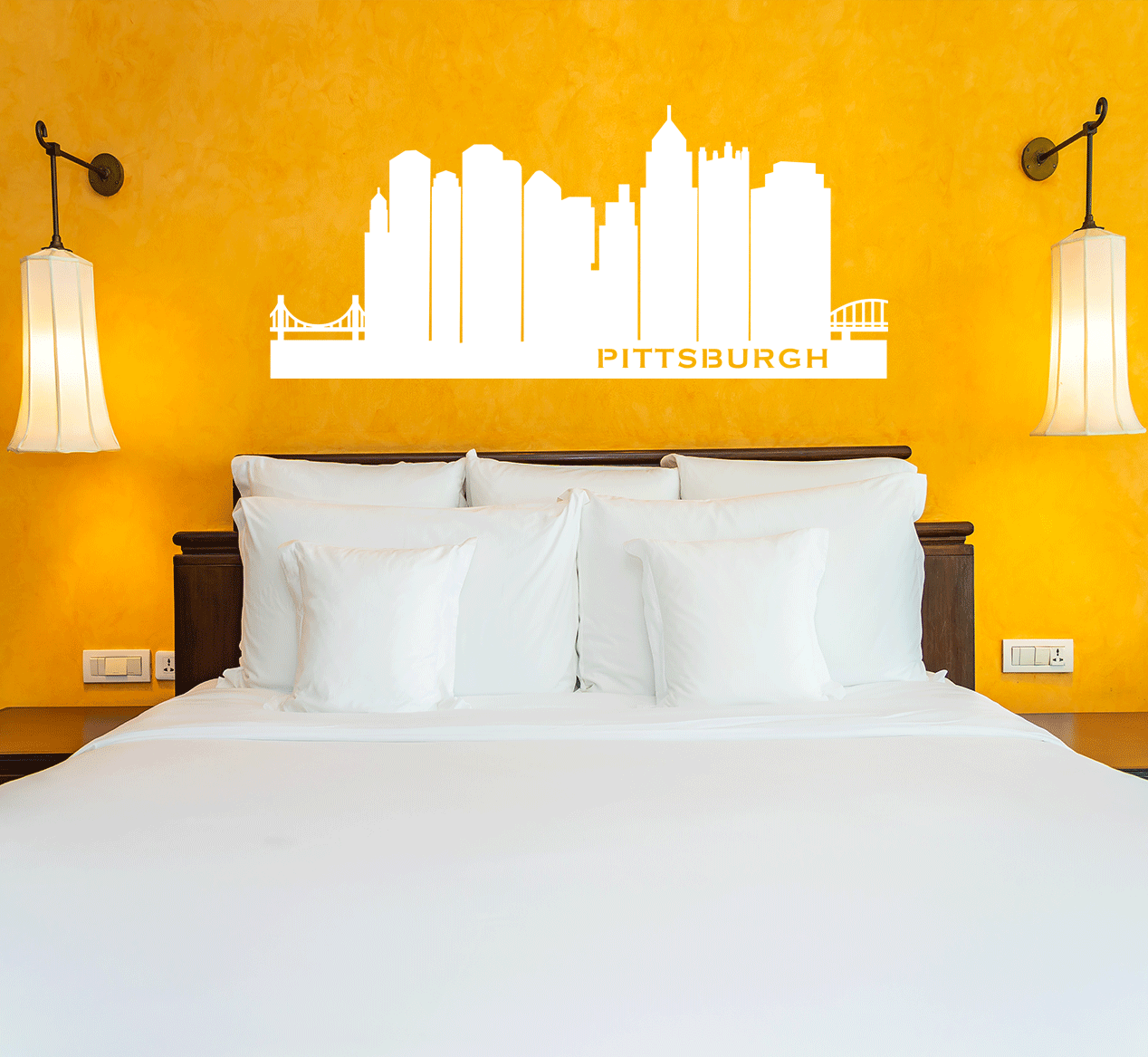 Stunning Pittsburgh Skyline Metal Wall Art Decor