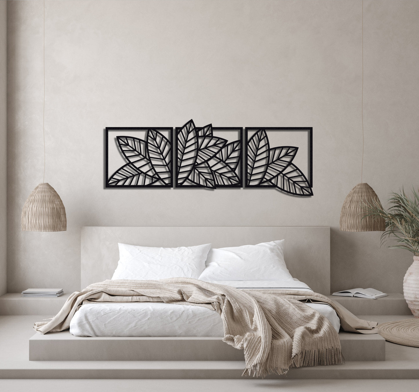 ・"Leaves Trio"・Premium Metal Wall Art - Limited Edition