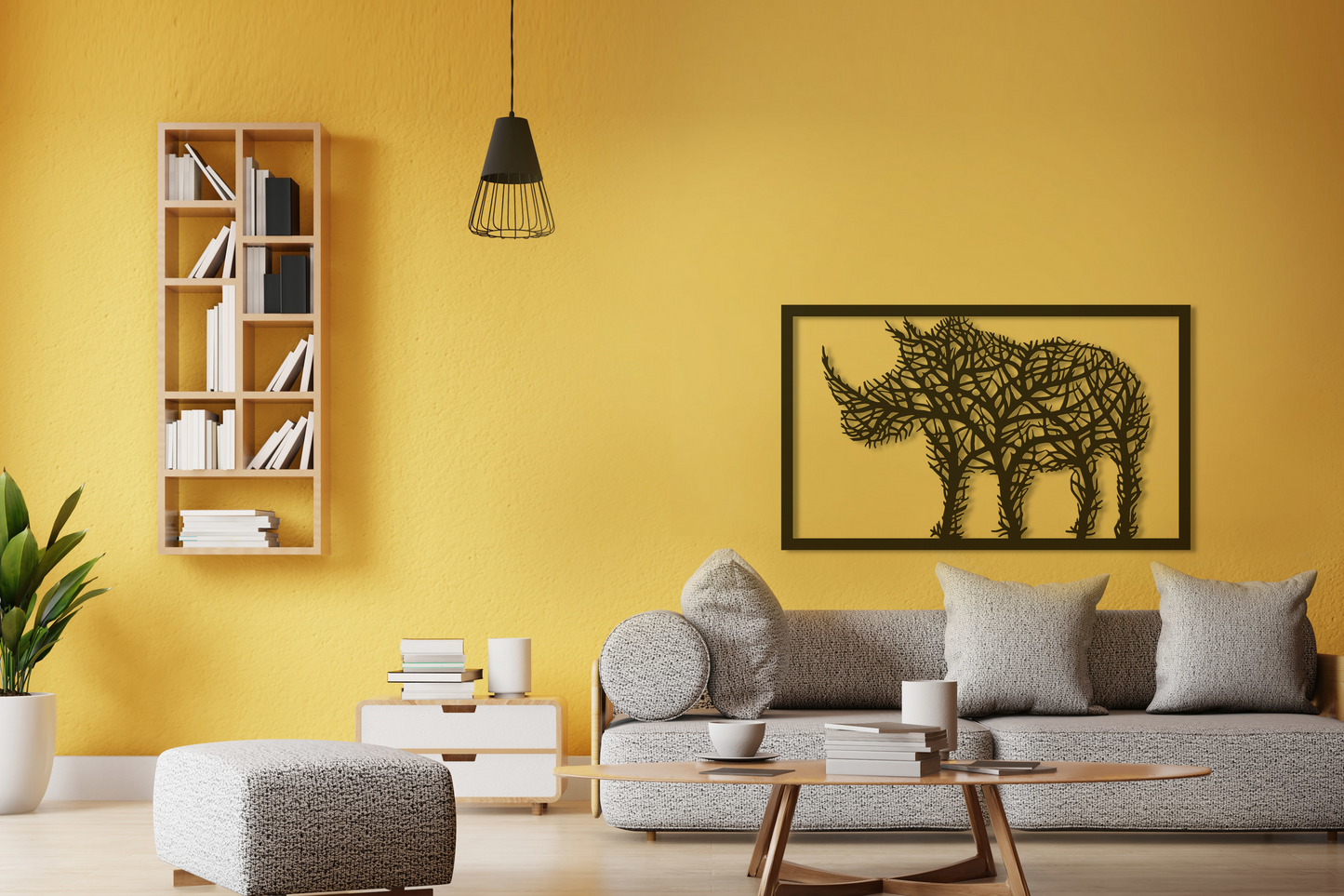 ・"Rhino Tree"・Premium Metal Wall Art - Limited Edition