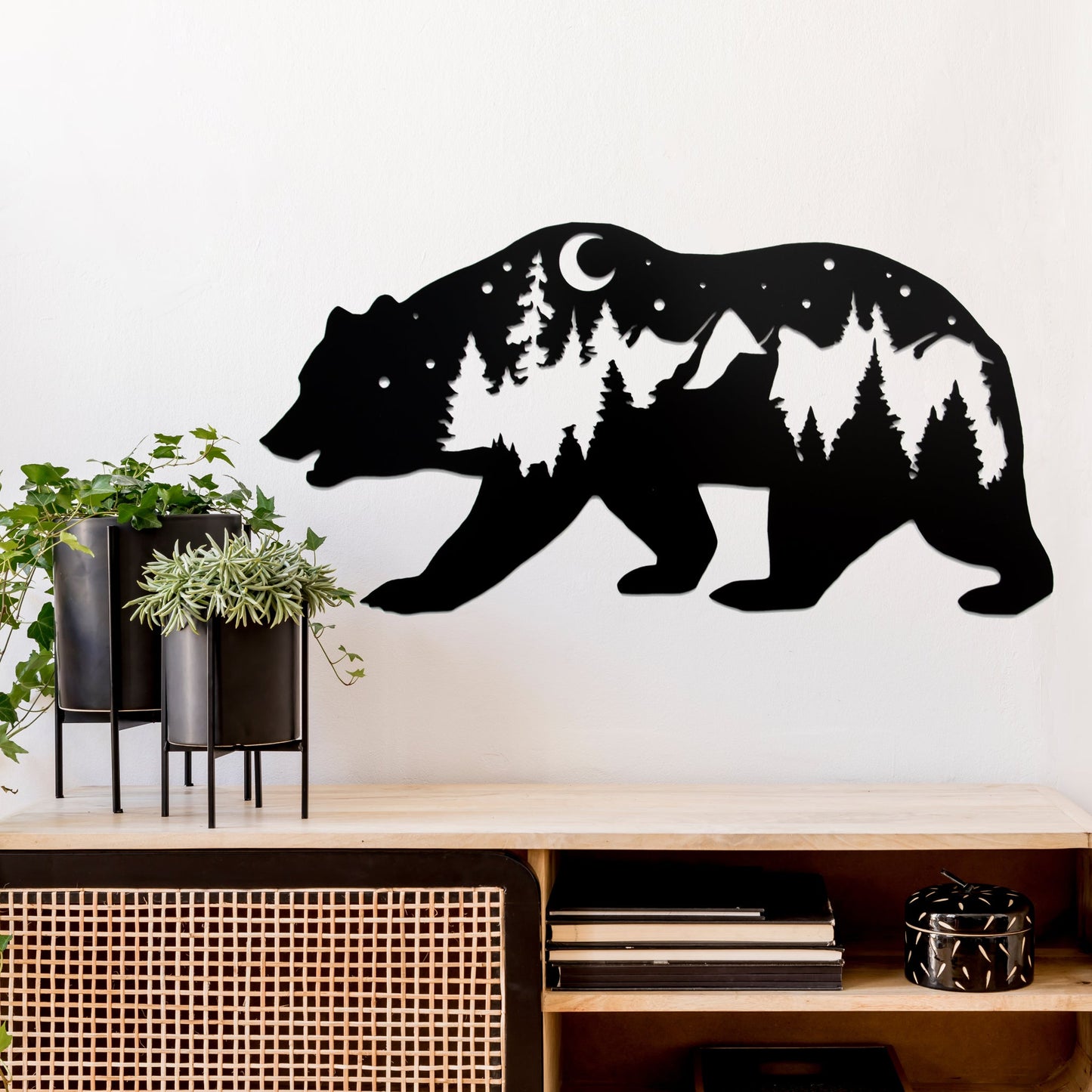 Majestic Bear Metal Wall Art Decor