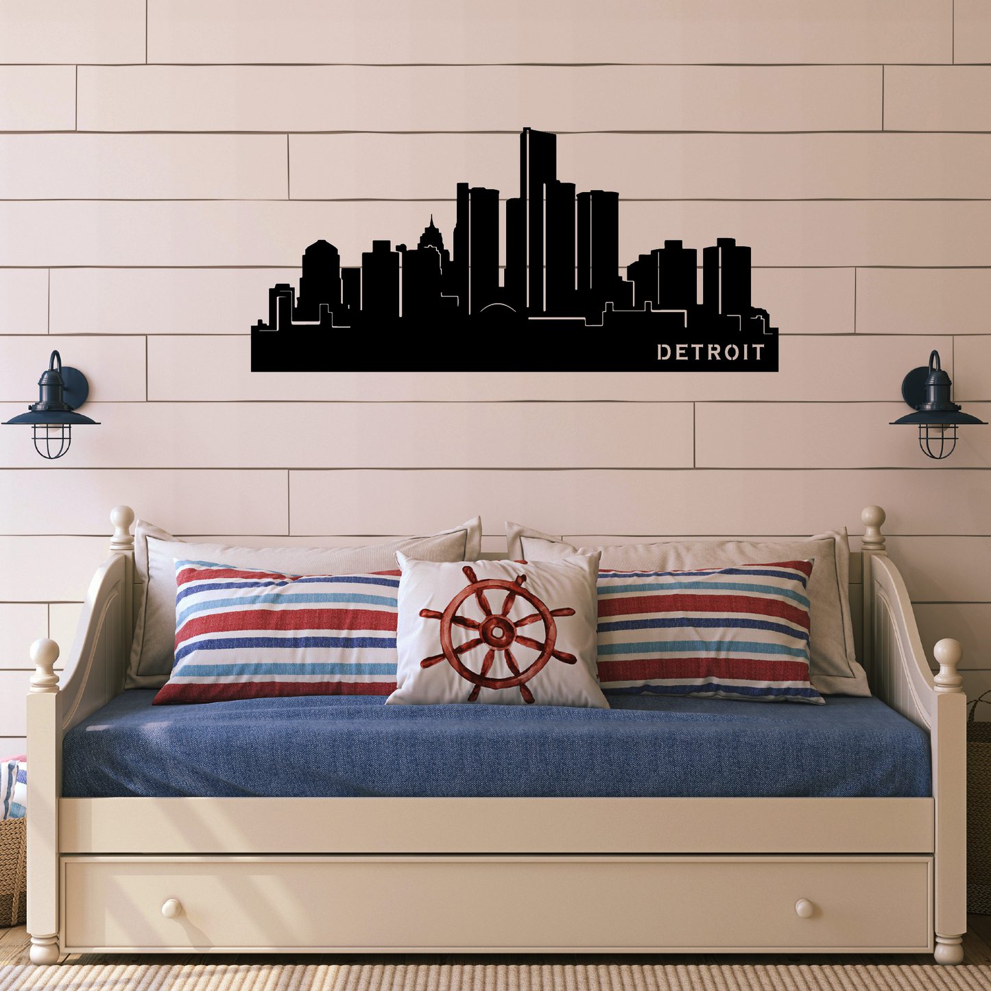 Stunning Detroit Skyline - Elegant Metal Wall Décor