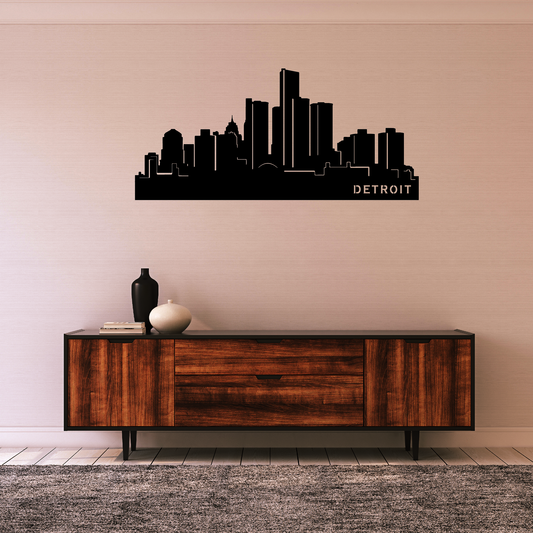 Stunning Detroit Skyline - Elegant Metal Wall Décor