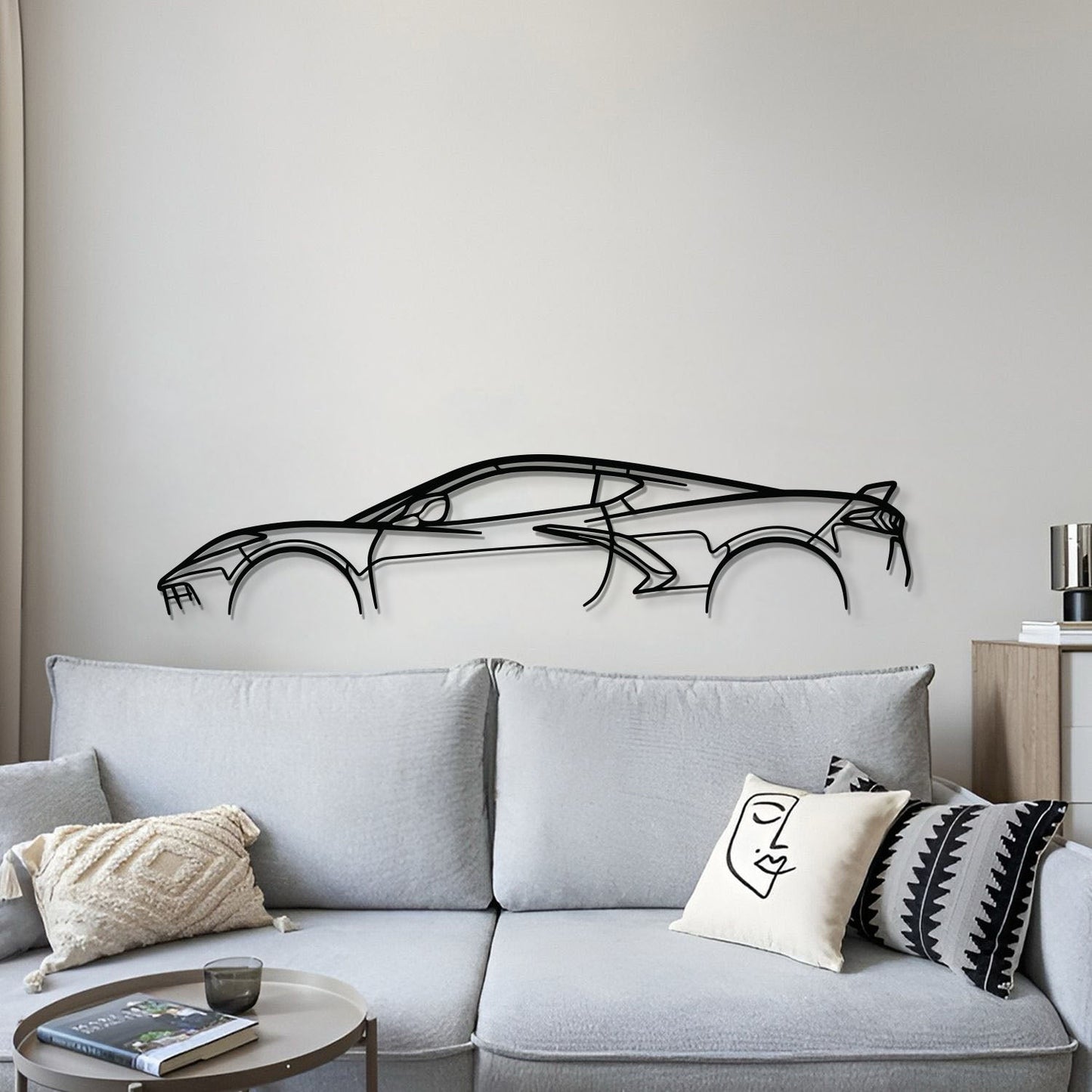 Corvette C8 Metal Car Wall Art - MT0924