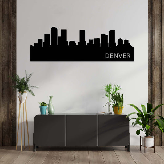 Stunning Denver Skyline - Artistic Metal Wall Decor