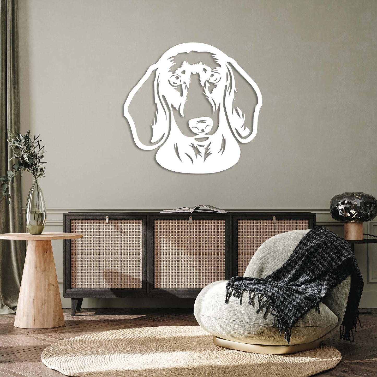 Charming Dachshund Metal Wall Art Décor