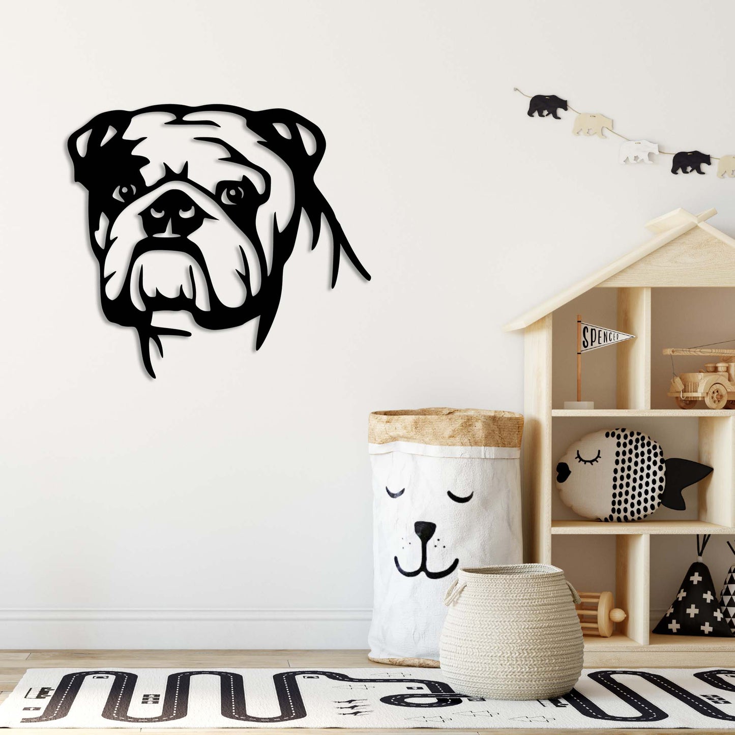 Charming English Bulldog Metal Wall Decor