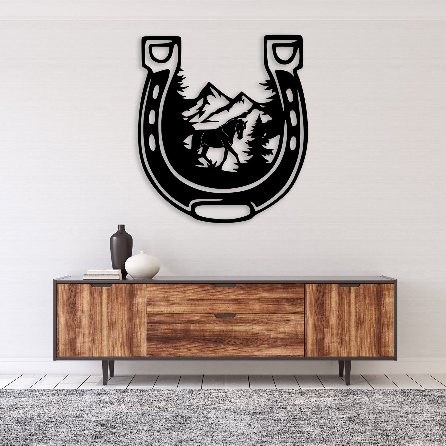 Charming Horseshoe Metal Wall Art for Rustic Decor