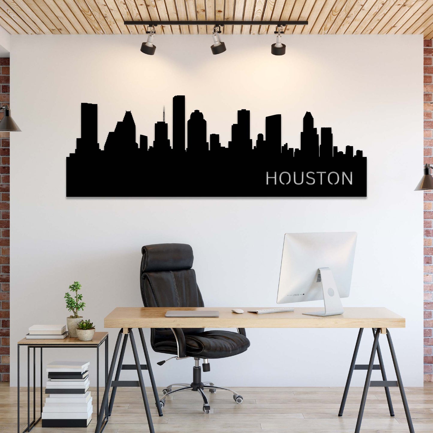 Stunning Houston Skyline - Artistic Metal Wall Decor