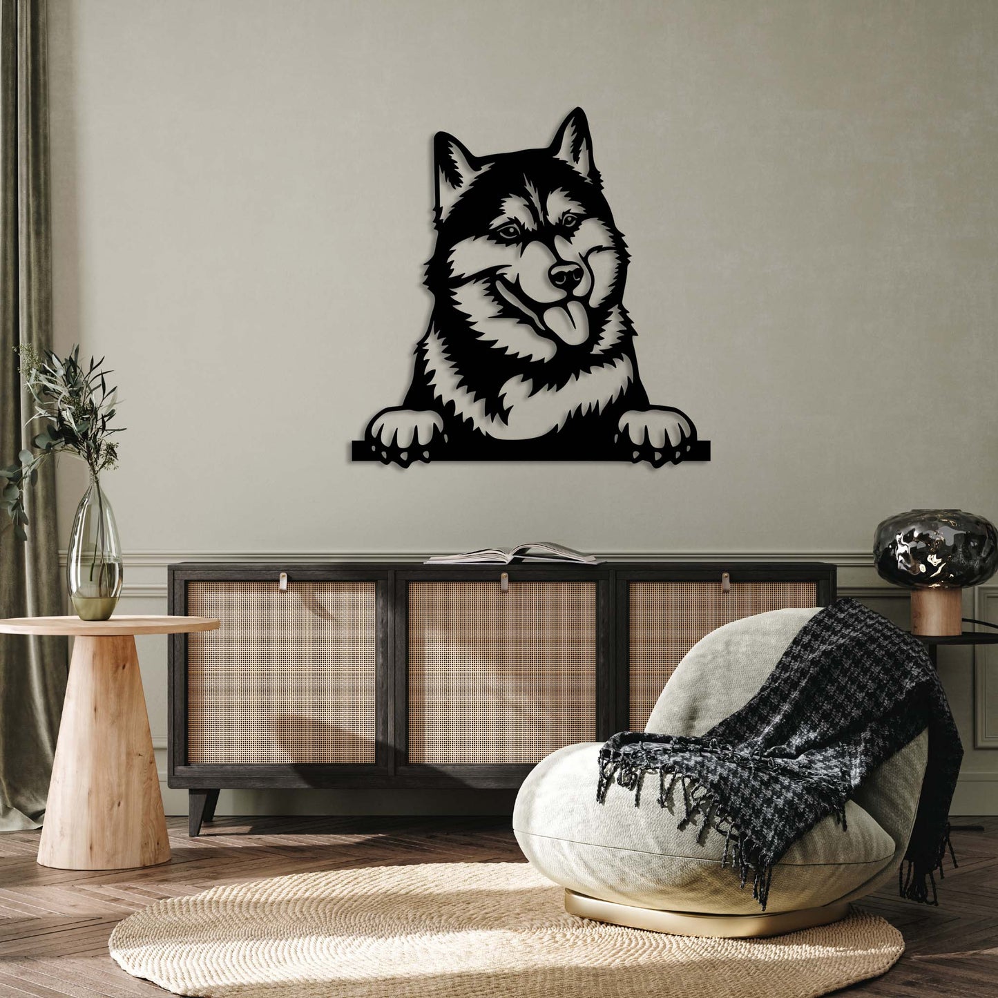 Captivating Husky Metal Wall Art for Nature Lovers