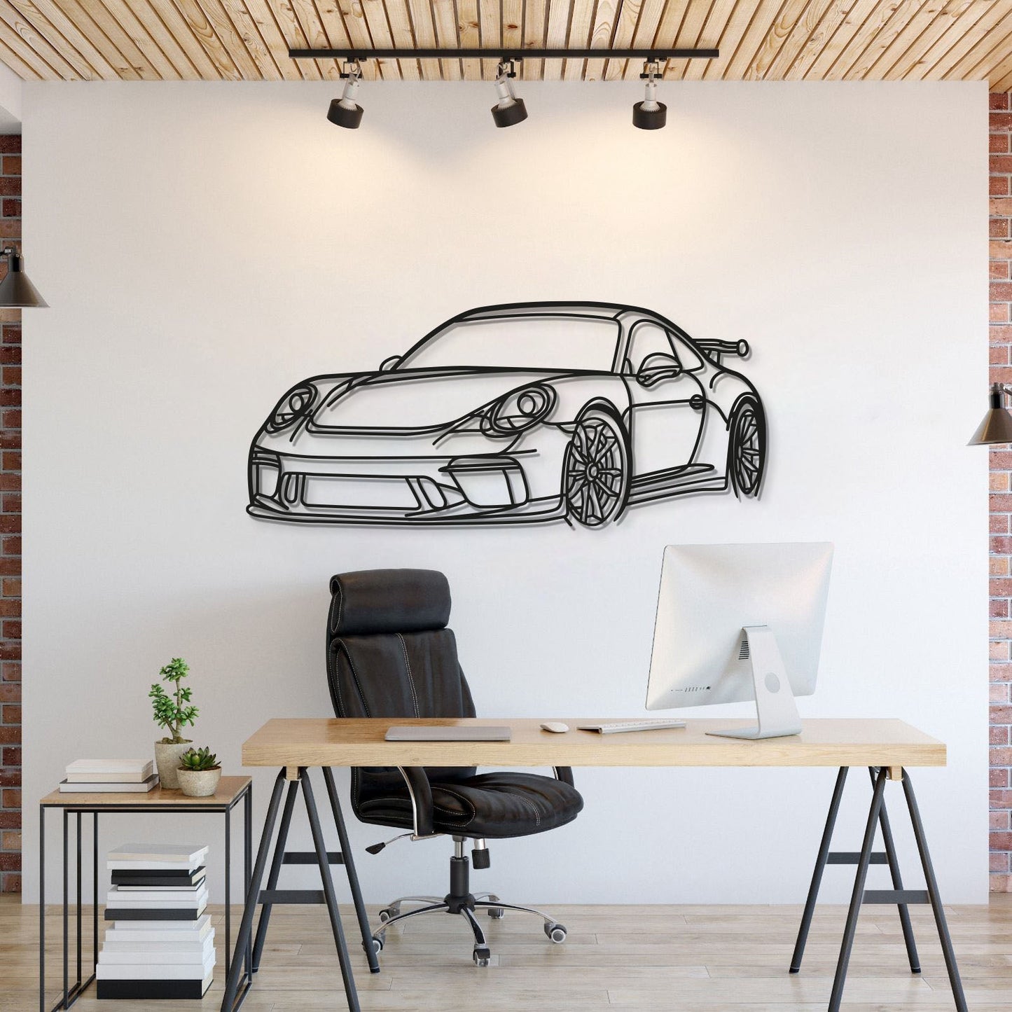 Front Angle Metal Car Wall Art - MT0852