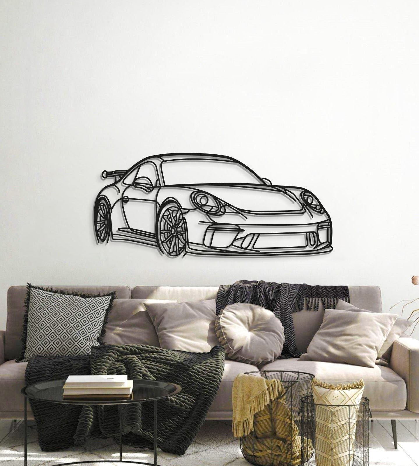 Front Angle Metal Car Wall Art - MT0852