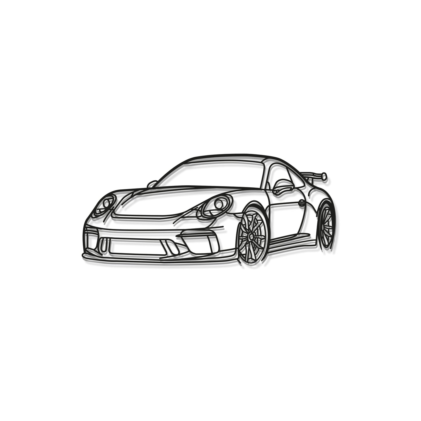 Front Angle Metal Car Wall Art - MT0852