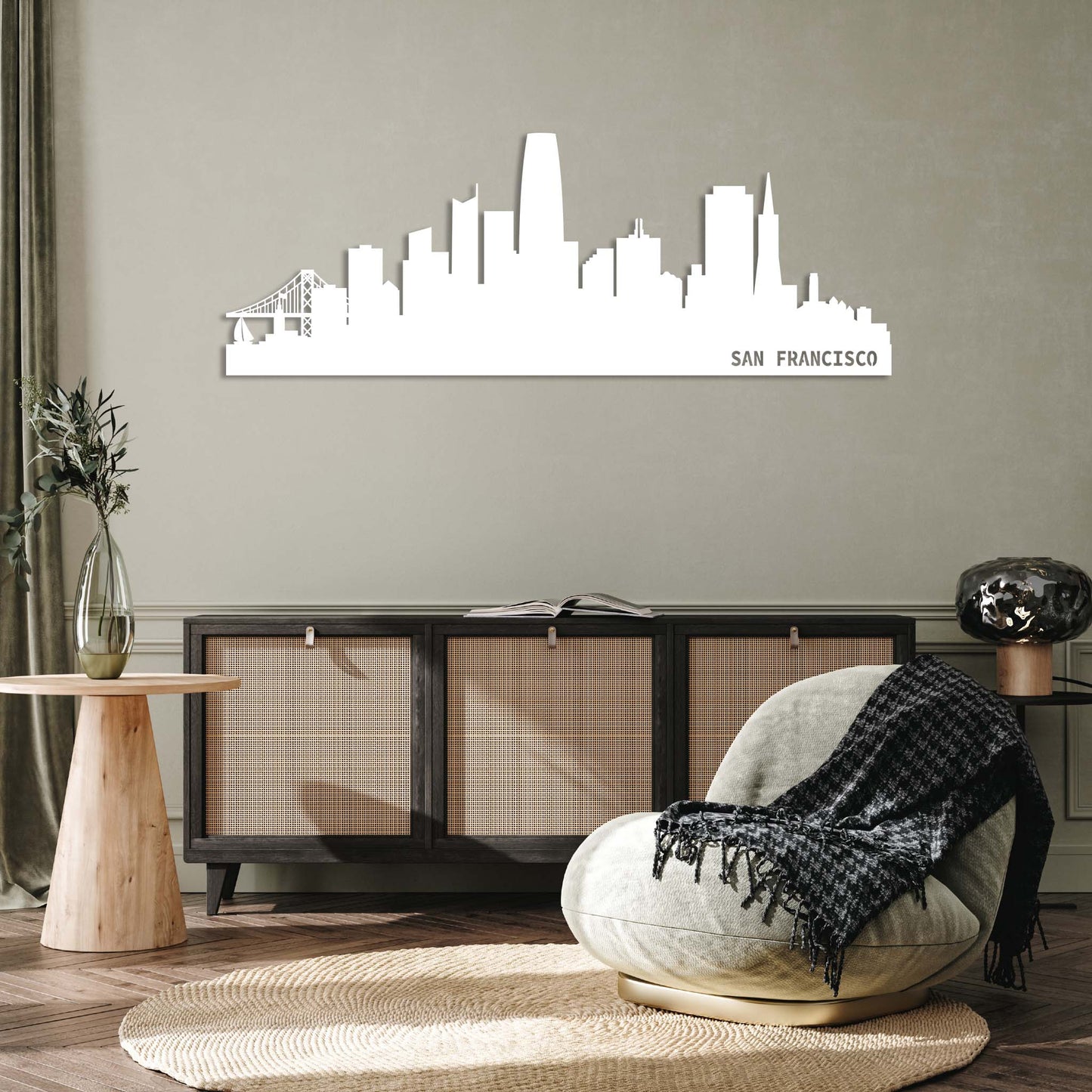 Stunning San Francisco Skyline Metal Wall Art Décor