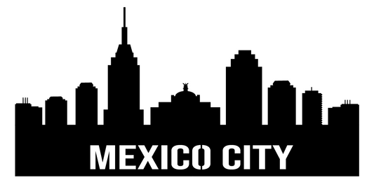 Stunning Mexico City Skyline Metal Wall Art Decor